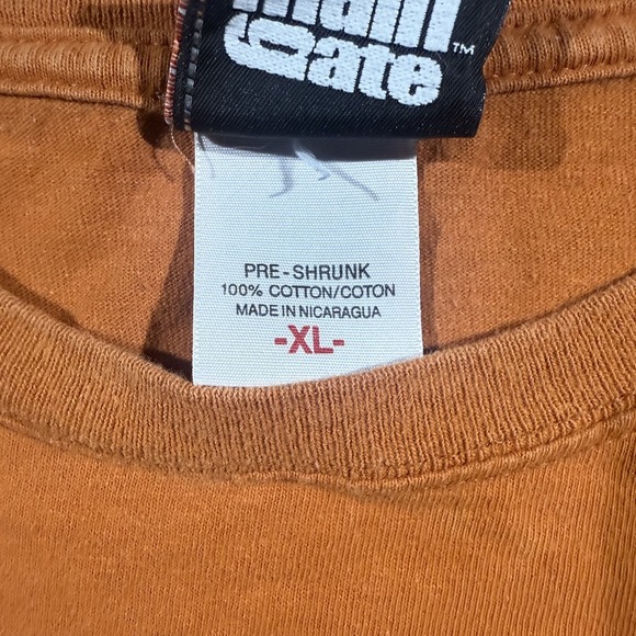 Harley-Davidson Shirt Mens XL Orange Screamin' Eagle Skull Graphic Biker Tee - Picture 7 of 8